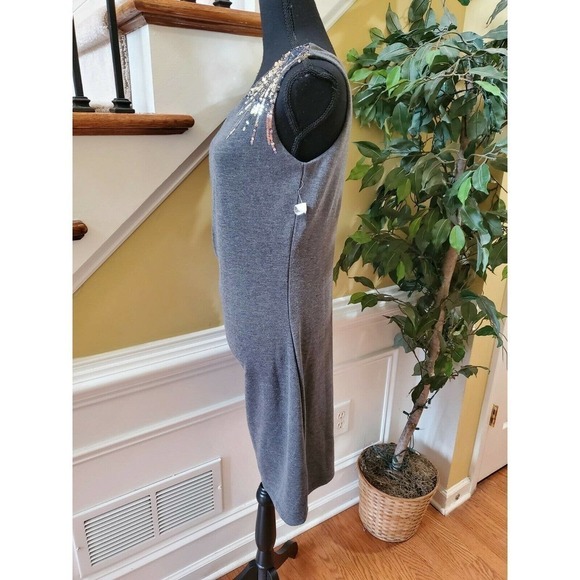 SUGAR & SPICE Dark Gray Bodycon Stretch Dress SZ L - Picture 5 of 15